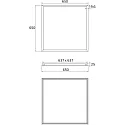 Monteringsramme 637X637MM (PBZ001-PBZ005) firkantet, hvid