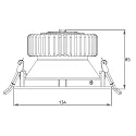Rutec Projekt Indbygget spotlys NINQITA COB 15W/400MA 830 rund, stiv, konstant strøm IP40, hvid
