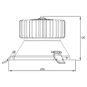 Rutec Projekt Indbygget spotlys NINQITA COB 50W/1200MA 830 rund, stiv, konstant strøm IP40, hvid