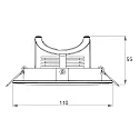 Rutec Projekt Indbygningslampe RINCA COB svingbar, drejelig, konstant strøm IP20, hvid dæmpbar 8W 694lm 2700K 25° CRI 90-100