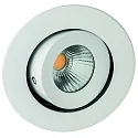Indbygningslampe RINCA COB rund, svingbar, drejelig, konstant strøm IP20, hvid dæmpbar 8W 694lm 2700K 25° CRI 90-100