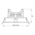 Rutec Projekt recessed luminaire RINCA COB round, swivelling, rotatable, current constant IP20