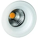 Indbygnings loftlampe HYELLE COB rund, stiv IP20, gennemsigtig, hvid mat
