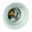 Indbygnings loftlampe HYELLE COB rund, stiv IP20, marmor, gennemsigtig