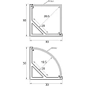 Rutec Projekt Hjørneprofil EP30/30, aluminium anodiseret
