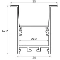 Rutec Projekt Profil i kraveform TKP25/42 / 2M gå tilbage, dybt, sort