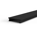 accessories profile cover TKP25/42 BLACKLIGHT FROSTED 2M flat, satined, black 200cm
