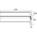 Rutec Projekt hjørnestik SOCKET PROFILE PFG401 hjørne udenfor, sølv