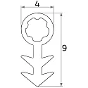 Rutec Projekt Forseglingsslange 100M / 4X9MM, lysegrå, gennemsigtig