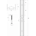 Rutec Projekt Profil VARDAFLEX PLATIN 272° TVQ - 2M, aluminium