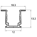 Rutec Projekt Profil i kraveform VARDAFLEX VARDAFLEX NEON PIKO - 2M, aluminium