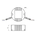 Rutec Projekt LED driver 700MA / 6-12W rund, med åbent kabel, konstant strøm, dæmpbar, blå