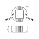 Rutec Projekt LED driver 350MA / 8-12W rund, med åbent kabel, konstant strøm, dæmpbar, blå