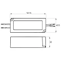 Rutec Projekt LED driver 24V / 40.8W / PHASE konstant spænding, dæmpbar, blå