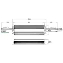 Rutec Projekt DALI dæmper DALI-2 DT6 24VDC 199W SINGLE COULOUR med åbent kabel, 1 kanal, aluminium