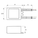 Rutec Projekt LED driver 600MA / 1.8W-6.6W / ACTIVE PFC konstant strøm, omskiftelig, blå