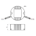 Rutec Projekt LED driver 600MA / 4.8W-7.2W / ACTIVE PFC rund, med åbent kabel, konstant strøm, dæmpbar, blå