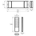 controller RF 12V/24V - 240W/480W - RGBW 4 kanal, RGBW, med fjernbetjening, blå, sort