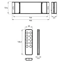 Rutec Projekt controller RF 12V/24V - 240W/480W - RGBW 4 kanal, RGBW, med fjernbetjening, blå, sort