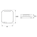 Rutec Projekt Fjernbetjening WALL / 4 ZONES / SINGLE COLOUR 1-fold, indbygget version, 2 kanal, med radio-udgang (RF)