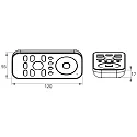 Rutec Projekt remote control HAND / 4 ZONES / SINGLE COLOUR 1-fold, 1 channel, with output for radio control signal (RF)