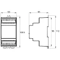 Rutec Projekt DALI dæmper OLED DALI-2 PUSH DIM DT8 / DC / 12+24V / SLAVE PWM 4 kanal, blå