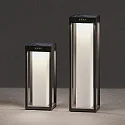 SIGOR genopladelig solcellelampe RADIA MOON MINI med sensor IP65, grafit grå