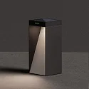 SIGOR genopladelig solcellelampe MILIO SIDE med sensor, omskiftelig IP65, grafit grå 