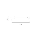 SIGOR surface luminaire SHINE 22 IP20, white dimmable