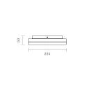 SIGOR LED Loftlampe SQUARE, 21 x 21 x 5cm, IP44, 15W 3000K 1000lm, hvid mat / sølv
