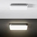 SIGOR LED Loftlampe SQUARE, 26 x 26 x 4.3cm, IP20, 29W 3000K 1850lm, hvid mat / sølv