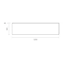 SIGOR LED Overflademontering panel FLED til industri og håndværk, 230V, 30 x 120 x 2.7cm, UGR<22, 40W 3000K 4000lm 120°, hvid