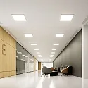 SIGOR LED Overflademontering panel FLED til VDU-arbejdsstationer (BAP), 230V, 62 x 62 x 2.7cm, UGR<19, 40W 4000K 3200lm 120°, hvid