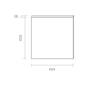 SIGOR LED panel FLED 62X62 surface-mounted version, 36W 4320lm 3000K 120° 120° CRI 80