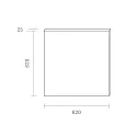 SIGOR LED panel BACKLIT FLED built-in version, dimmable 36W 4400lm 4000K 90° 90° CRI 80