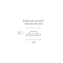 SIGOR Indbygningslampe FLED DOWNLIGHT SLIM CCT Switch, med diffuser IP20, hvid  6W 310lm 3000 / 4000 / 5000K 120° 120° CRI 90