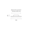 SIGOR Indbygningslampe FLED DOWNLIGHT SLIM CCT Switch, med diffuser IP20, hvid  12W 740lm 3000 / 4000 / 5000K 120° 120° CRI 90
