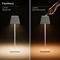 SIGOR battery table lamp NUINDIE square, CCT Switch, dimmable IP54, snow white dimmable