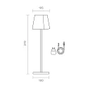 SIGOR battery table lamp NUINDIE square, CCT Switch, dimmable IP54, snow white dimmable