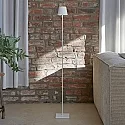 Batteri standerlampe NUINDIE rund IP54, grafit grå dæmpbar