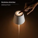 SIGOR Batteri standerlampe NUINDIE rund IP54, solgul dæmpbar