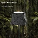 SIGOR battery table lamp NUINDIE square, CCT Switch IP54, night black dimmable