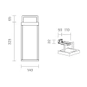 SIGOR Batteri bordlampe NUMOVE IP54, grafit grå dæmpbar