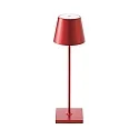 Batteri bordlampe NUINDIE rund, CCT Switch IP54, kirsebærrød anodiseret dæmpbar