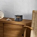 SIGOR battery table lamp NUTALIS 10X10CM cube shape, CCT Switch, with touch dimmer, with charger IP54, night black dimmable