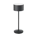 Batteri bordlampe VELUNA up / down, CCT Switch, sæt med 1, med touch-dæmper IP44, nat sort dæmpbar