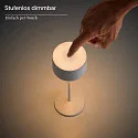 Batteri bordlampe VELUNA up / down, CCT Switch, sæt med 1, med touch-dæmper IP44, nat sort dæmpbar