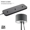 Batteri bordlampe VELUNA up / down, CCT Switch, sæt med 3, med touch-dæmper IP44, nat sort dæmpbar