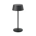 Batteri bordlampe FACETTA down, CCT Switch, sæt med 1, med touch-dæmper IP44, nat sort dæmpbar