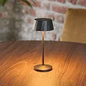 Batteri bordlampe FACETTA down, CCT Switch, sæt med 1, med touch-dæmper IP44, nat sort dæmpbar